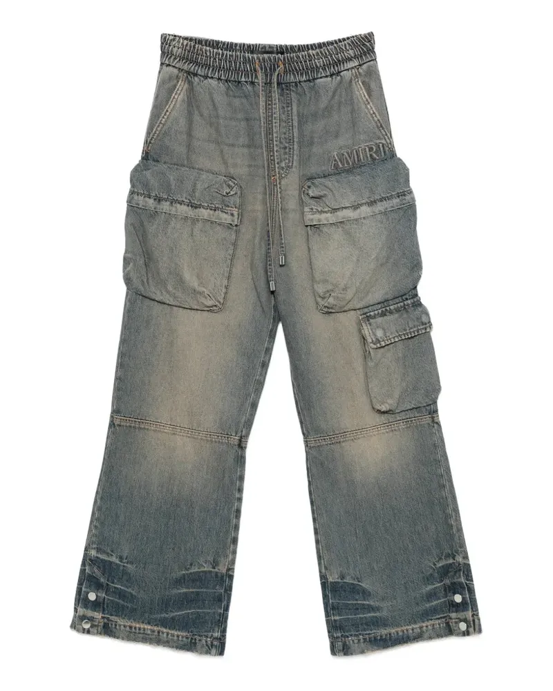 Amiri drawstring-waist cargo pants - Blau Blau
