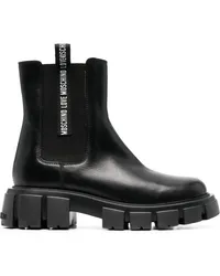 Moschino Stiefel mit Logo-Band Schwarz