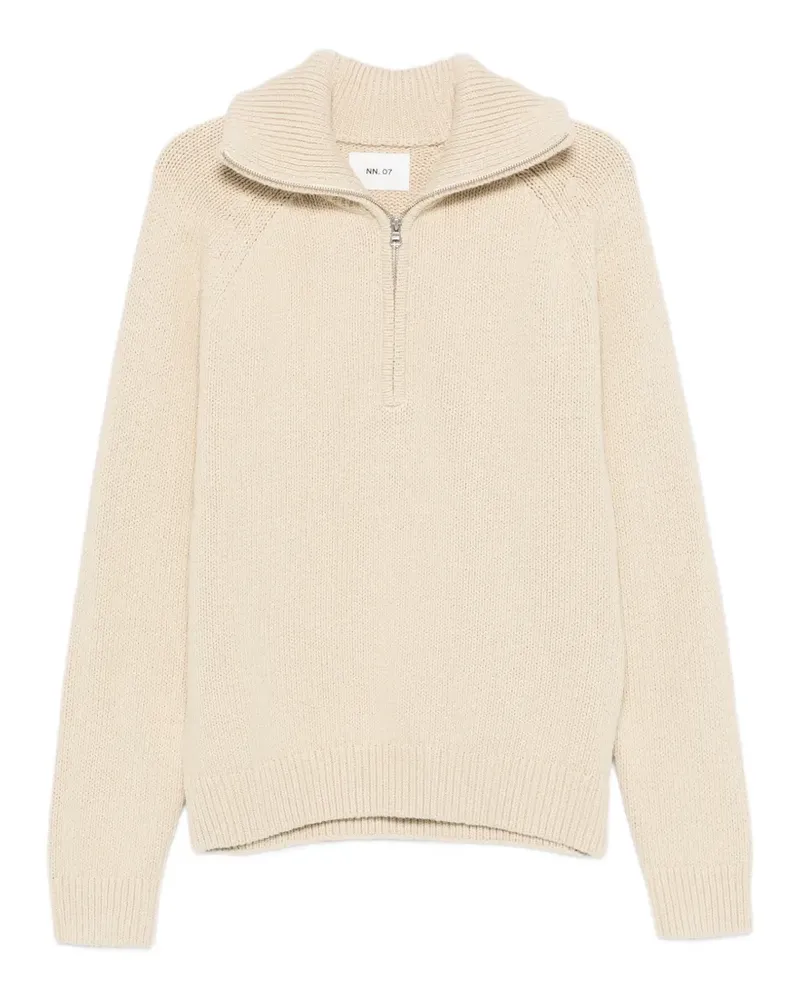 NN 07 Tristan 60029 Pullover mit Reißverschluss - Nude Nude