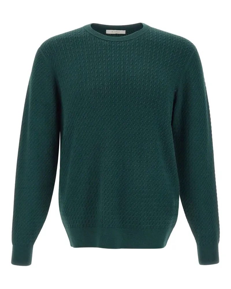 Diktat Pullover mit Zopfmuster - Grün Grün