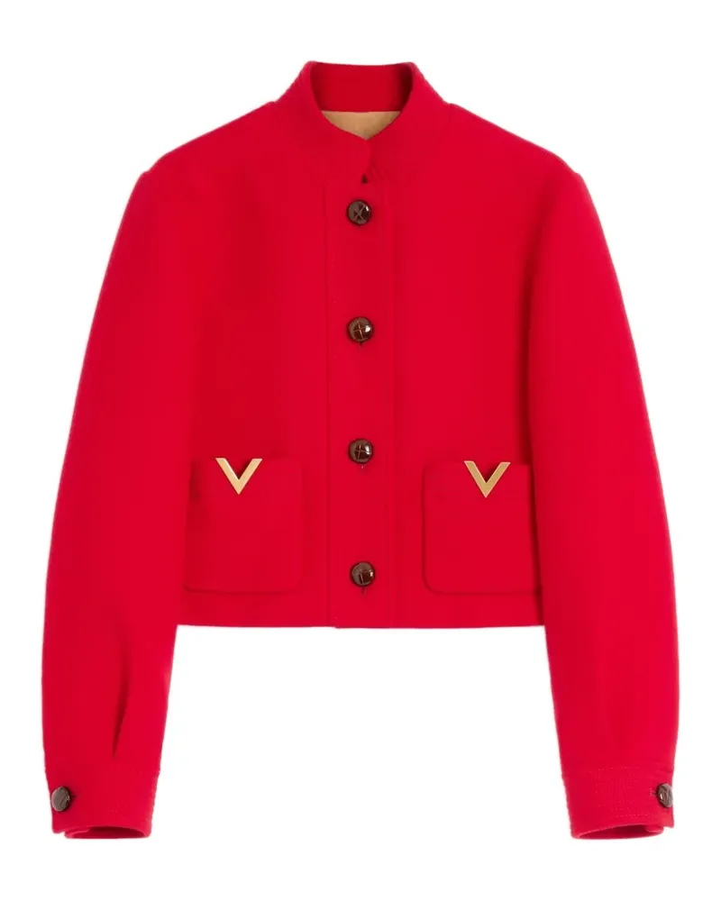 Valentino Garavani Drill Double Caban V-Gold Jacke - Rot Rot