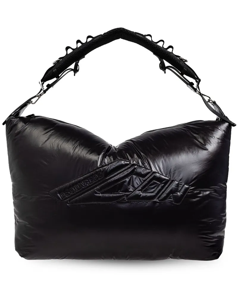 Dsquared2 Maxi Schultertasche mit Logo-Prägung Schwarz