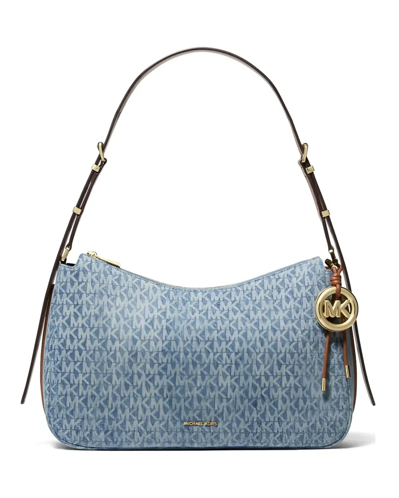 Michael Kors medium Nolita logo-charm shoulder bag - Blau Blau