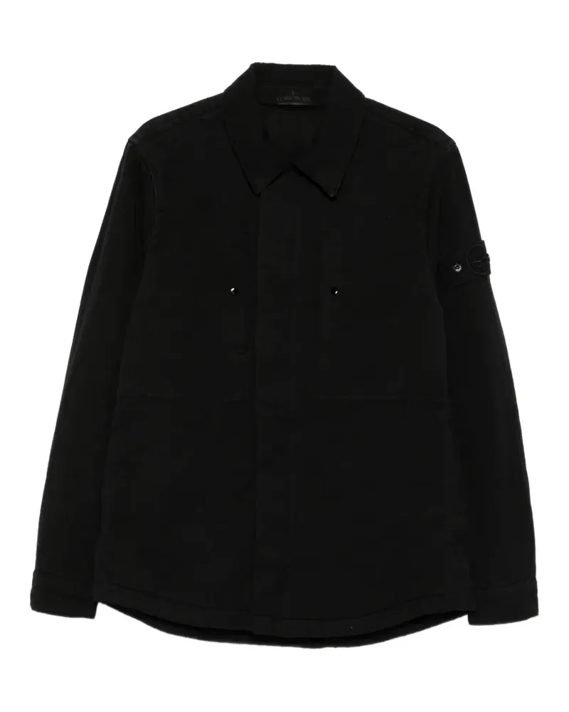 Stone Island logo-patch pocket jacket - Schwarz Schwarz