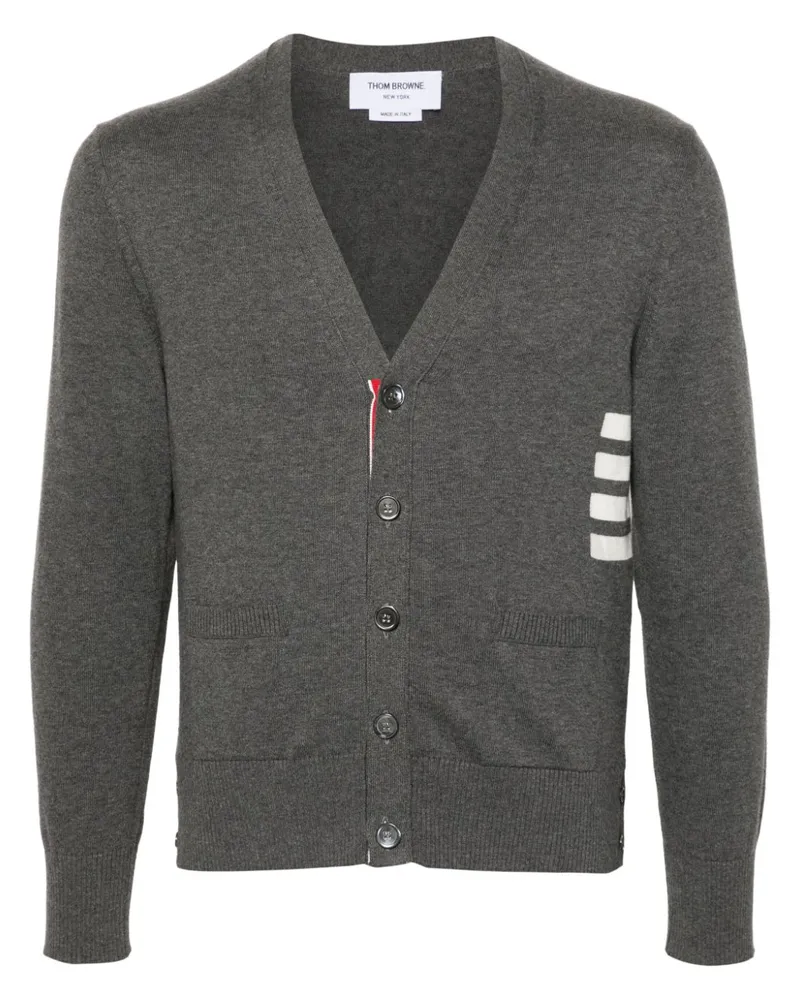 Thom Browne Cardigan mit V-Ausschnitt - Grau Grau