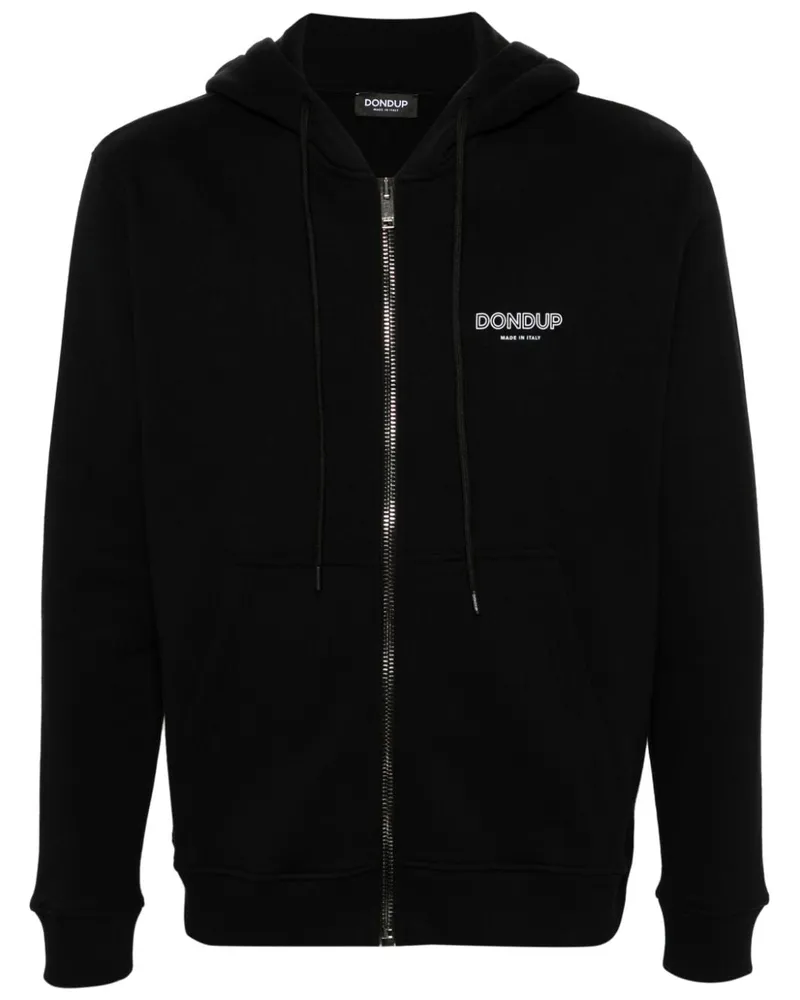 Dondup Hoodie mit Logo-Print - Schwarz Schwarz