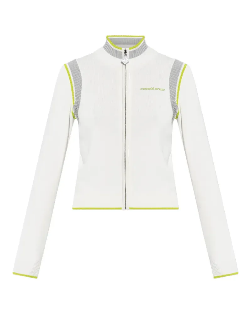 Casablanca Paris zip-up cardigan - Weiß Weiß