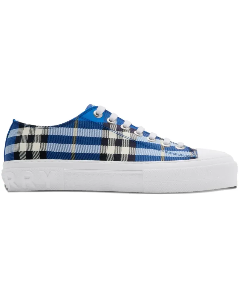 Burberry Karierte Sneakers - Blau Blau