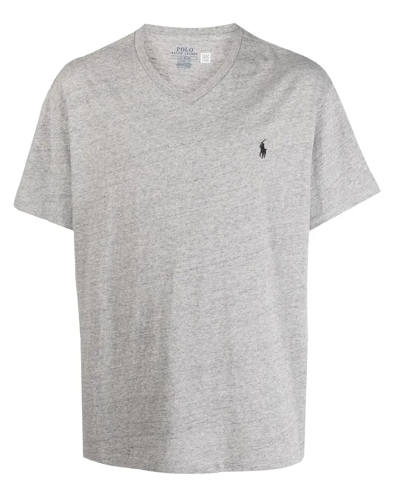 Ralph Lauren T-Shirt mit Polo Pony - Grau Grau