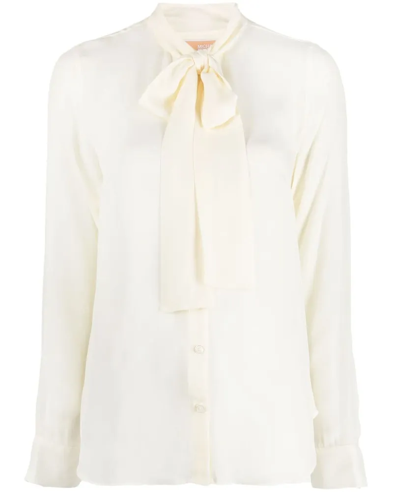 Michael Kors Bluse mit Schleifenkragen - Nude Nude