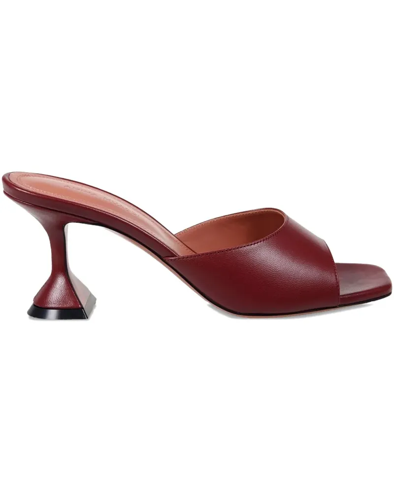 Amina Muaddi 70mm Lupita square-toe sandals - Braun Braun