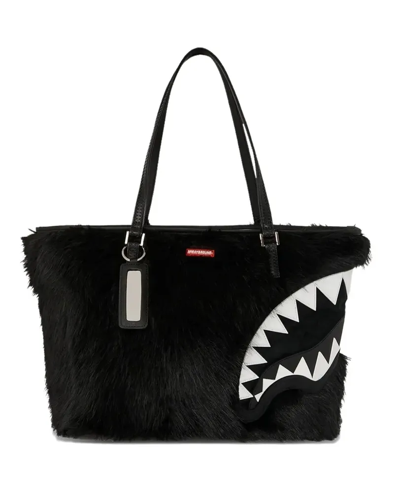 Sprayground faux-fur tote bag - Schwarz Schwarz