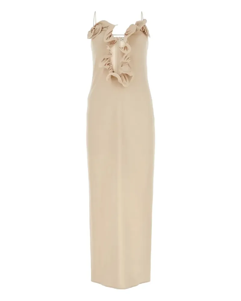 Magda Butrym Maxikleid mit Rüschen - Nude Nude