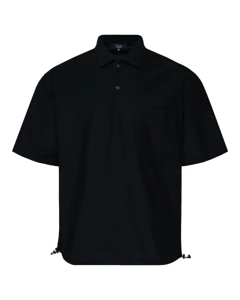 Comme des Garçons drawstring-detail polo shirt - Schwarz Schwarz