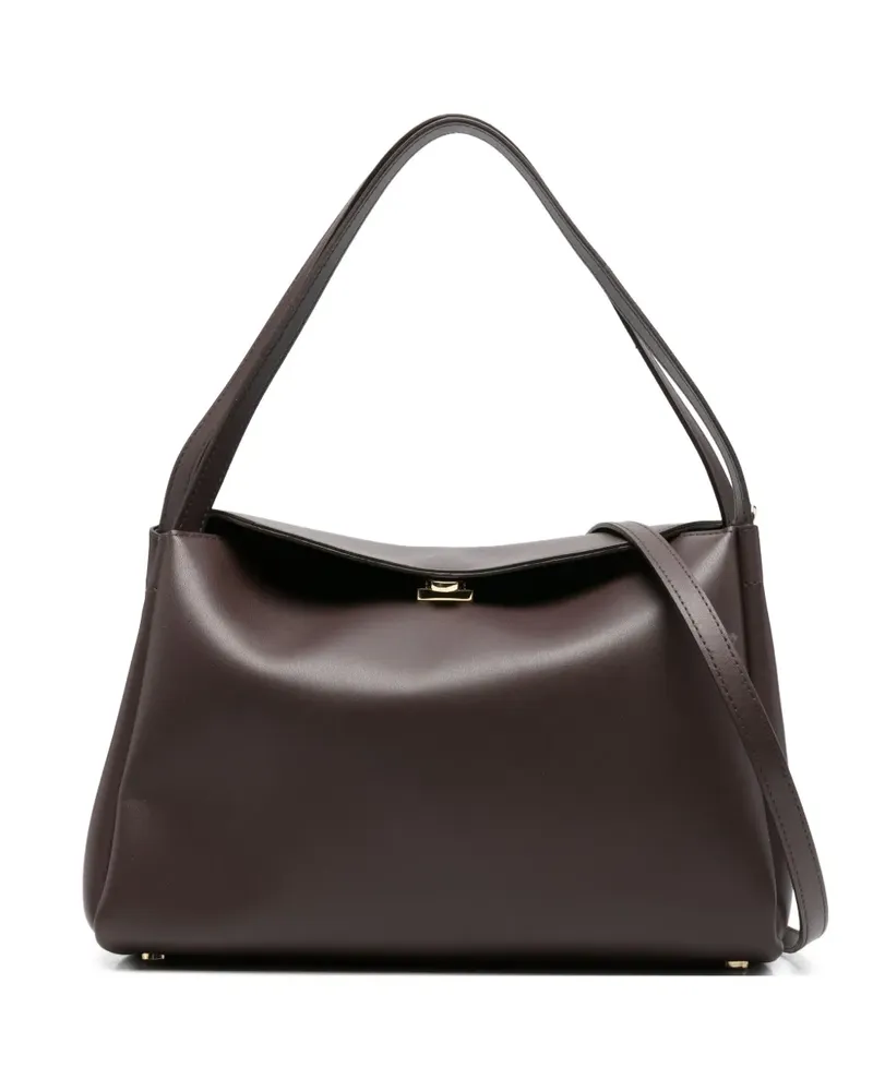 THEMOIRÈ Schultertasche mit Reißverschlussfächern - Braun Braun