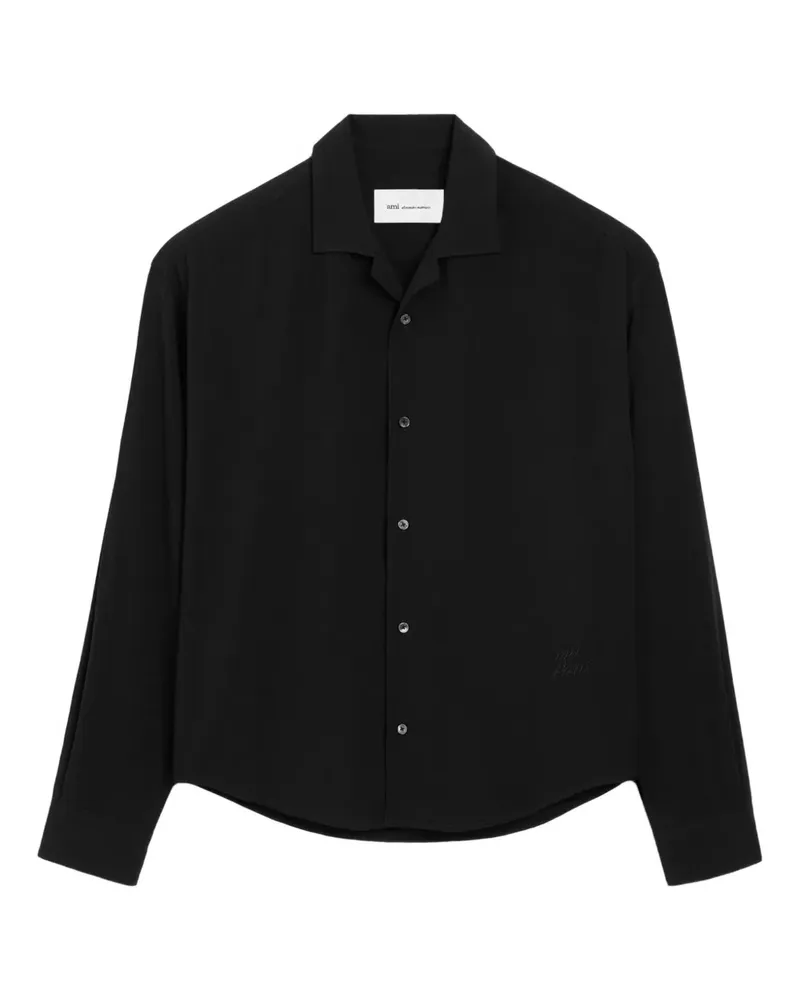 AMI Paris Hemd mit Stickerei - Schwarz Schwarz
