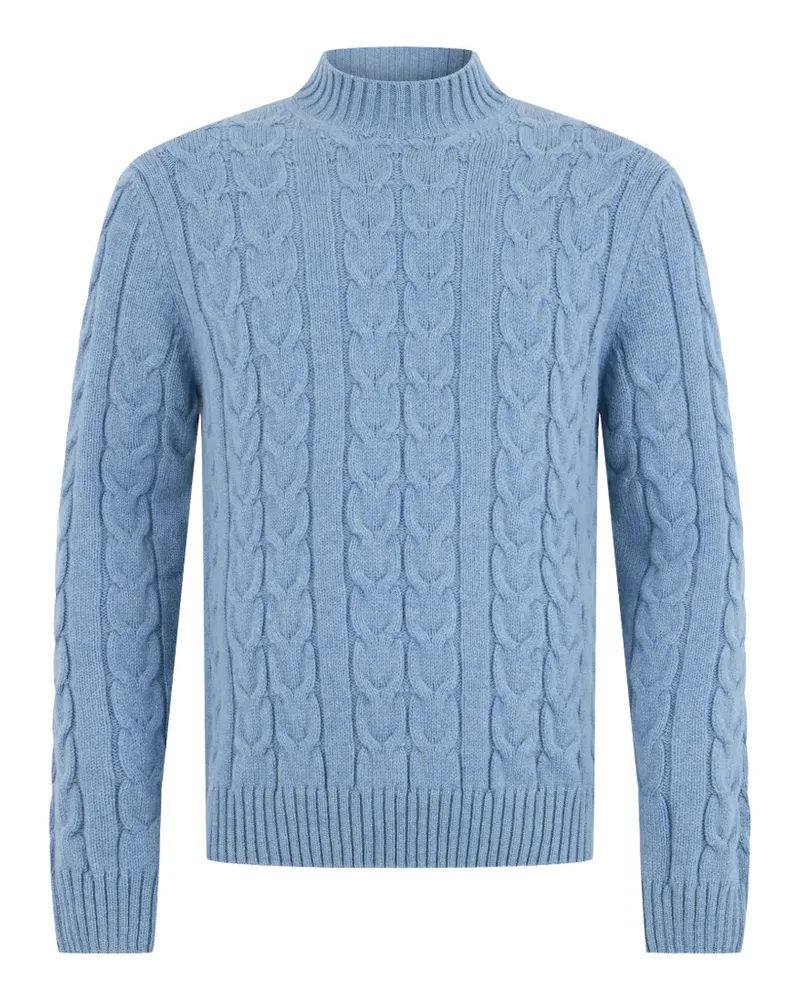 Slowear Pullover mit Zopfmuster - Blau Blau