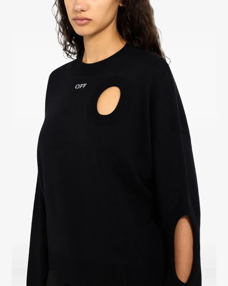 OFF-WHITE Meteor Cropped-Pullover - Schwarz Schwarz