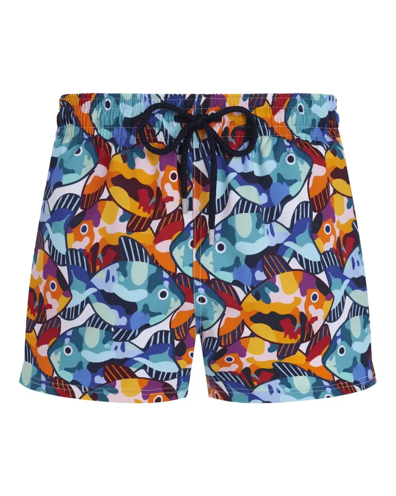 Vilebrequin Pacu Badeshorts mit Print - Blau Blau