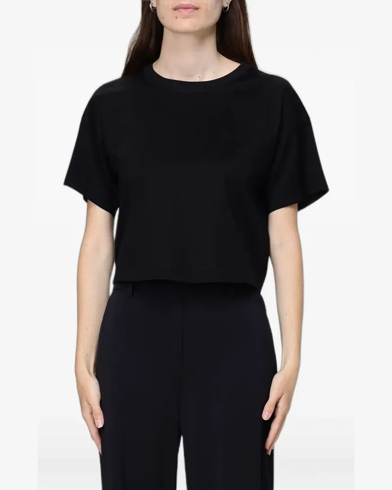 Max Mara logo-embroidered T-shirt - Schwarz Schwarz