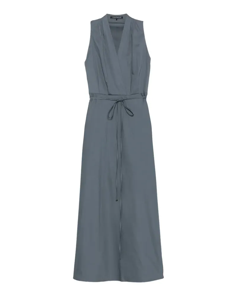 Luisa Cerano wrap-style belted midi dress - Grau Grau