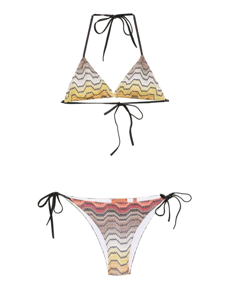 Missoni chevron-knit bikini - Nude Nude