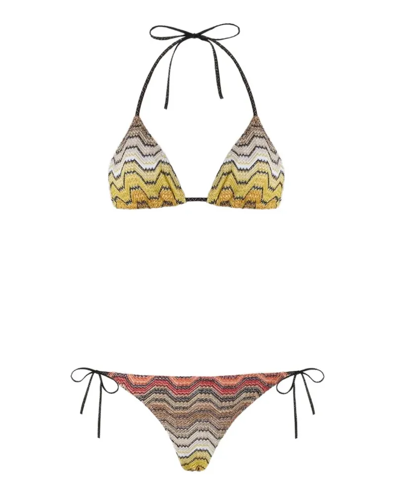 Missoni Bikini mit Zickzackmuster - Nude Nude