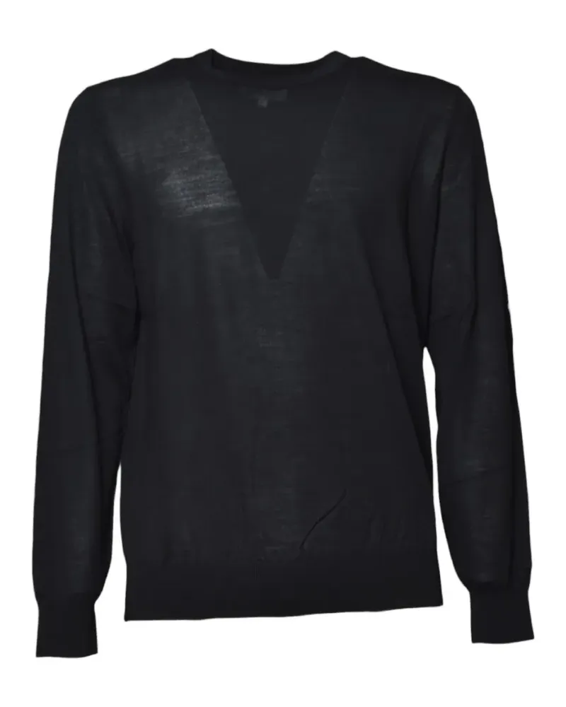 MC2 Saint Barth black Regent merino wool crewneck sweater - Schwarz Schwarz