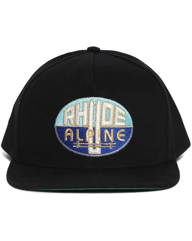 RHUDE Baseballkappe mit Patch-Detail - Schwarz Schwarz
