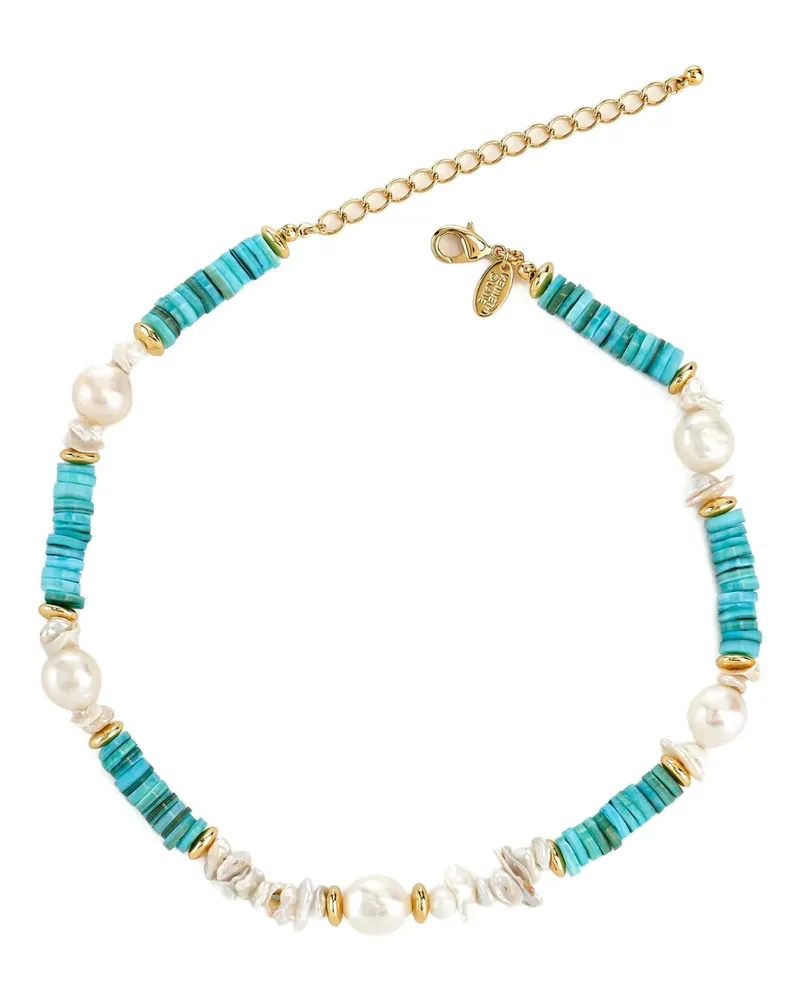 Kenneth Jay Lane Einreihige Halskette mit Schmucksteinen - Blau Blau