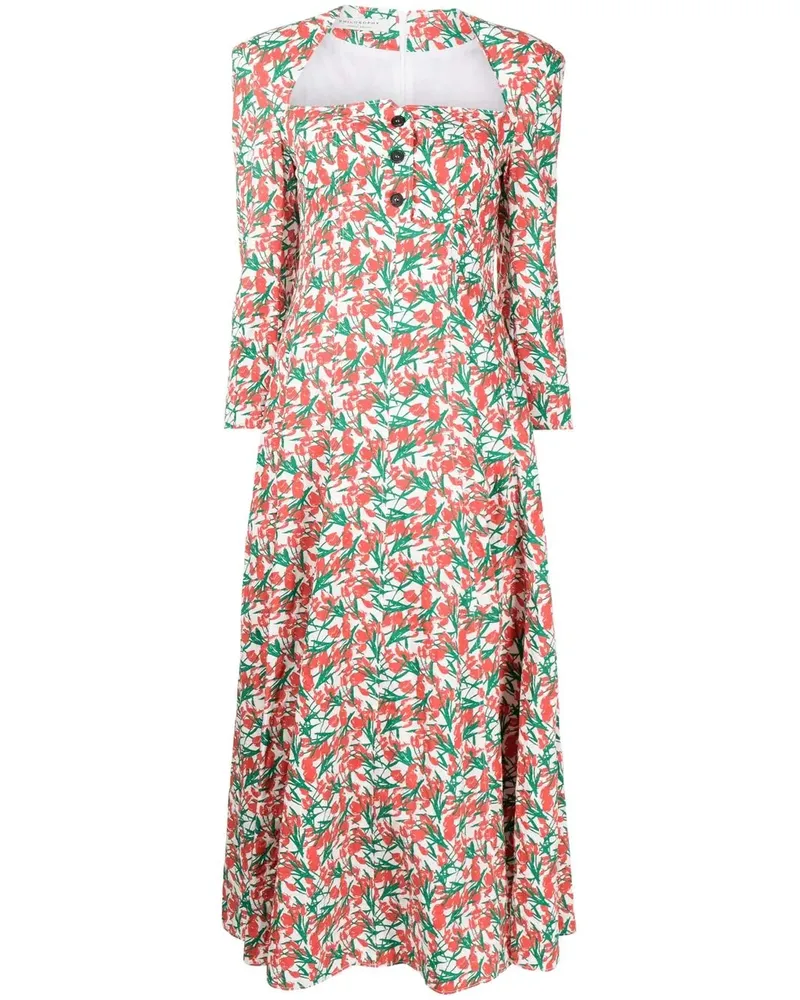 Philosophy Di Lorenzo Serafini Blumiges Maxikleid - Rot Rot