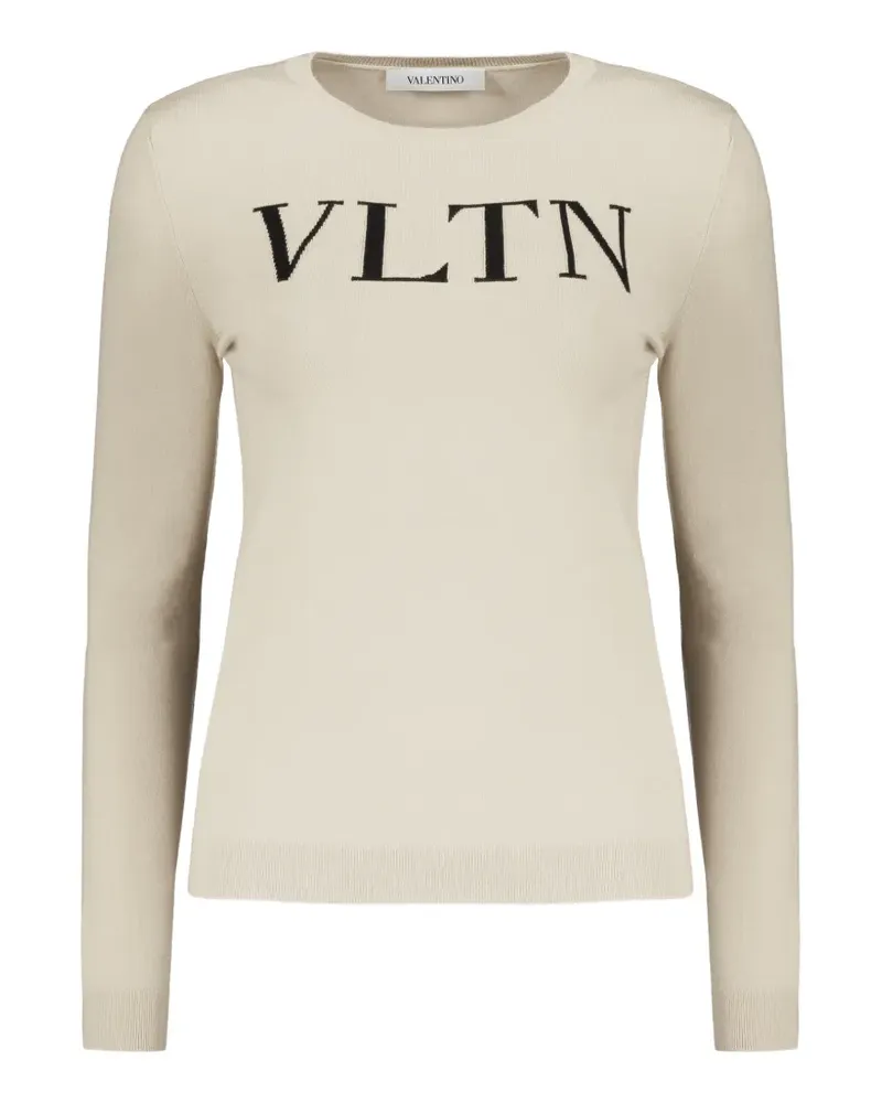 Valentino Garavani Pullover mit Logo-Intarsie - Nude Nude