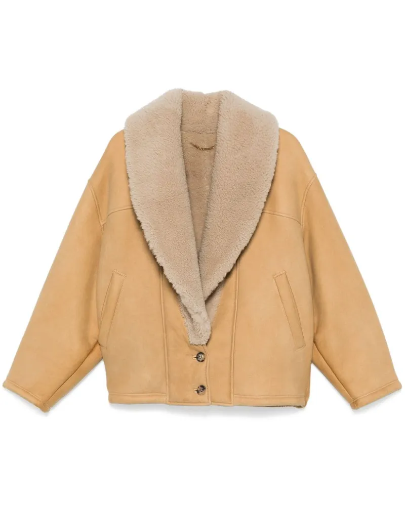 Golden Goose Klassische Lederjacke - Nude Nude