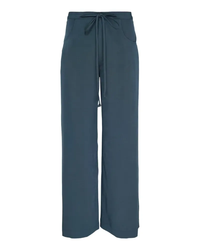 Yohji Yamamoto drawstring-waistband trousers - Blau Blau