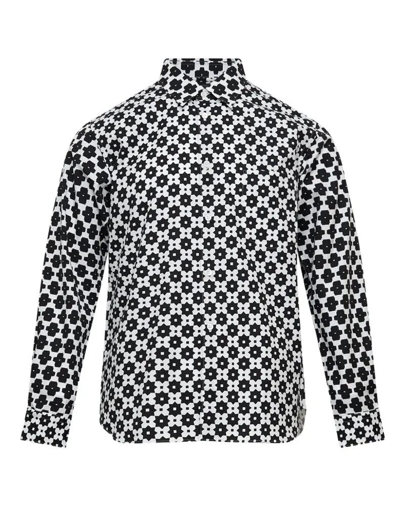 Comme des Garçons printed long-sleeve shirt - Schwarz Schwarz