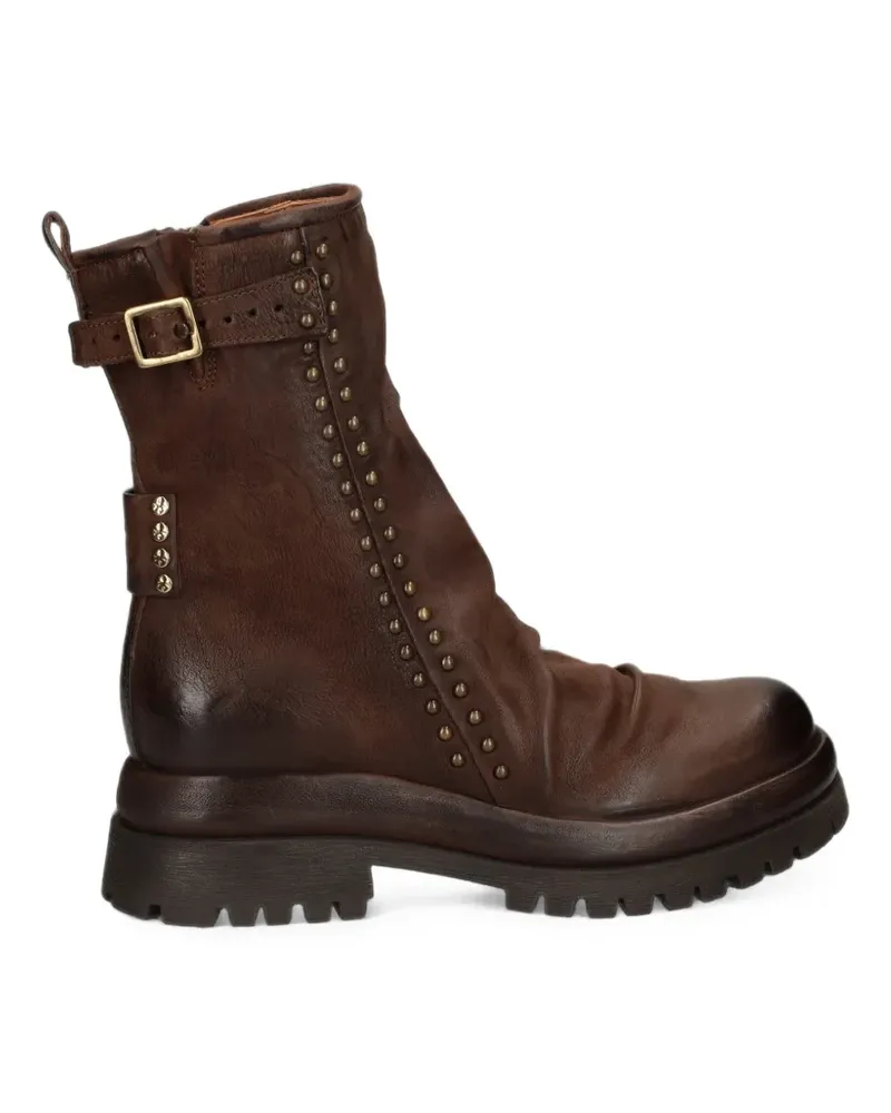 A.S.98 stud-embellished buckled boots - Braun Braun