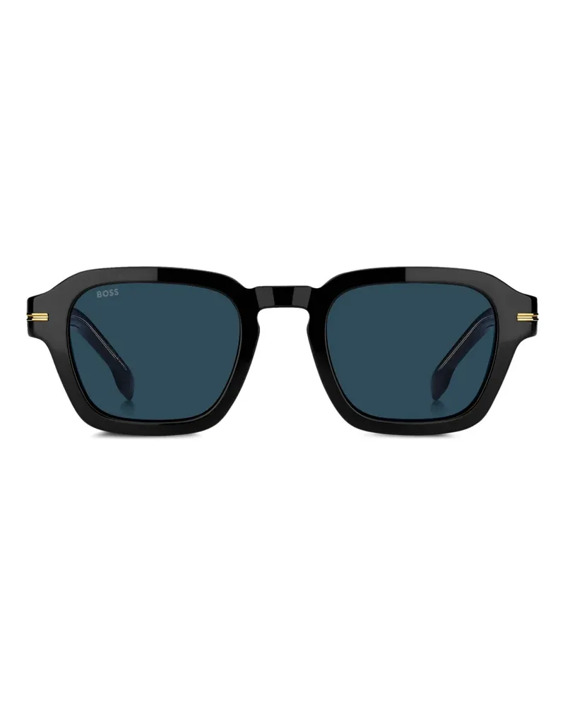 HUGO BOSS Eckige Sonnenbrille - Schwarz Schwarz