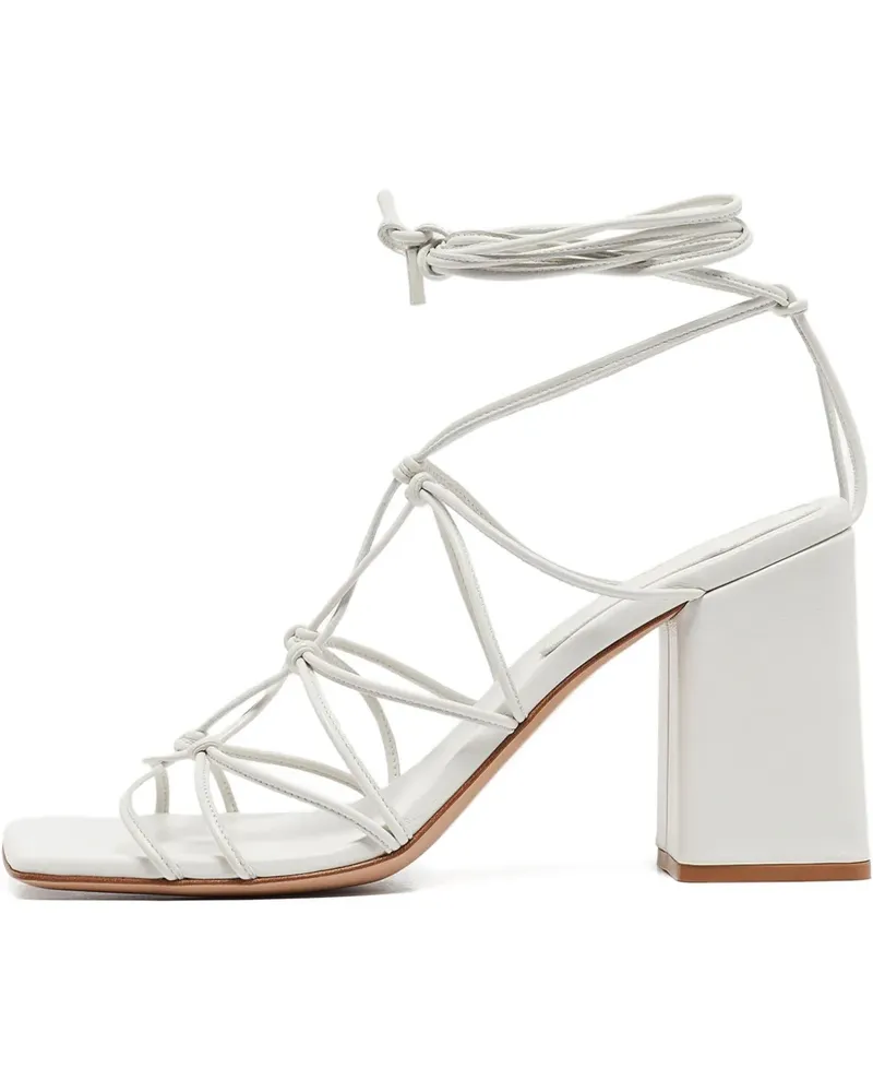 Gianvito Rossi Pre-owned Sandalen mit Knoten 90mm - Weiß Weiß