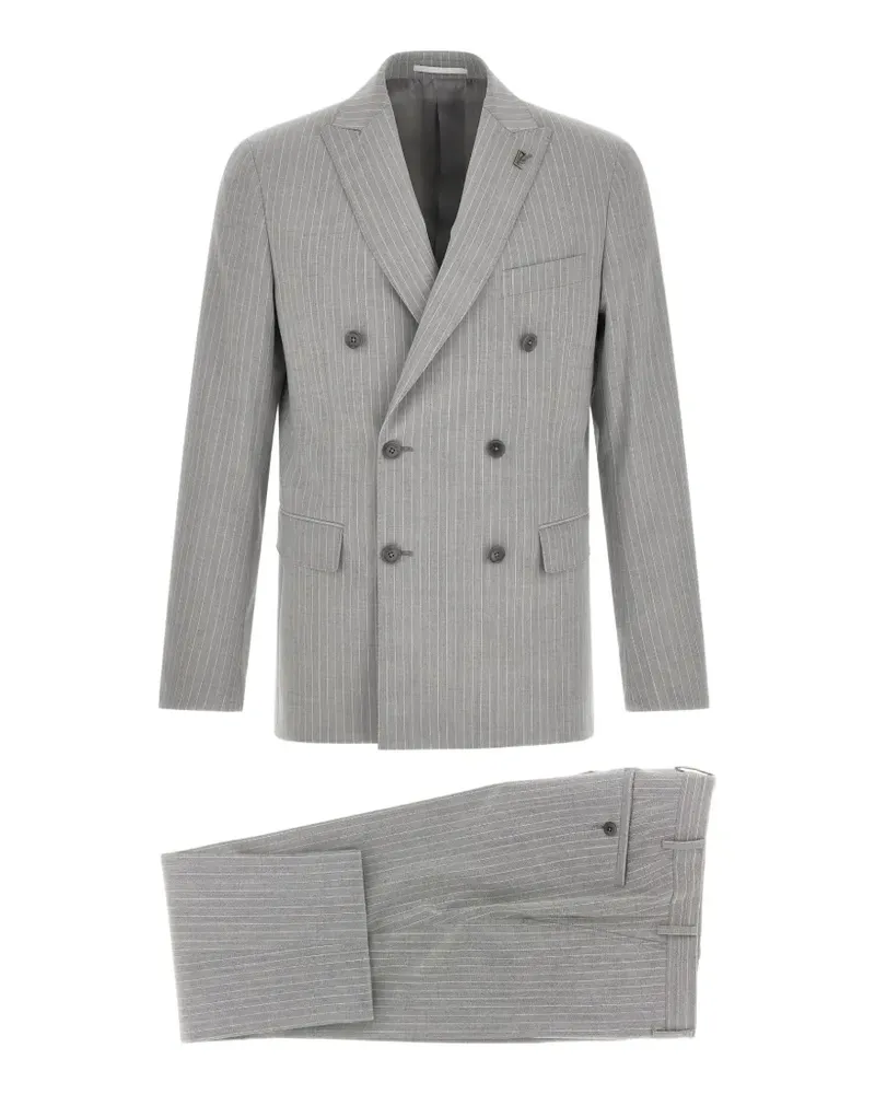 Pal Zileri pinstripe double-breasted suit - Grau Grau