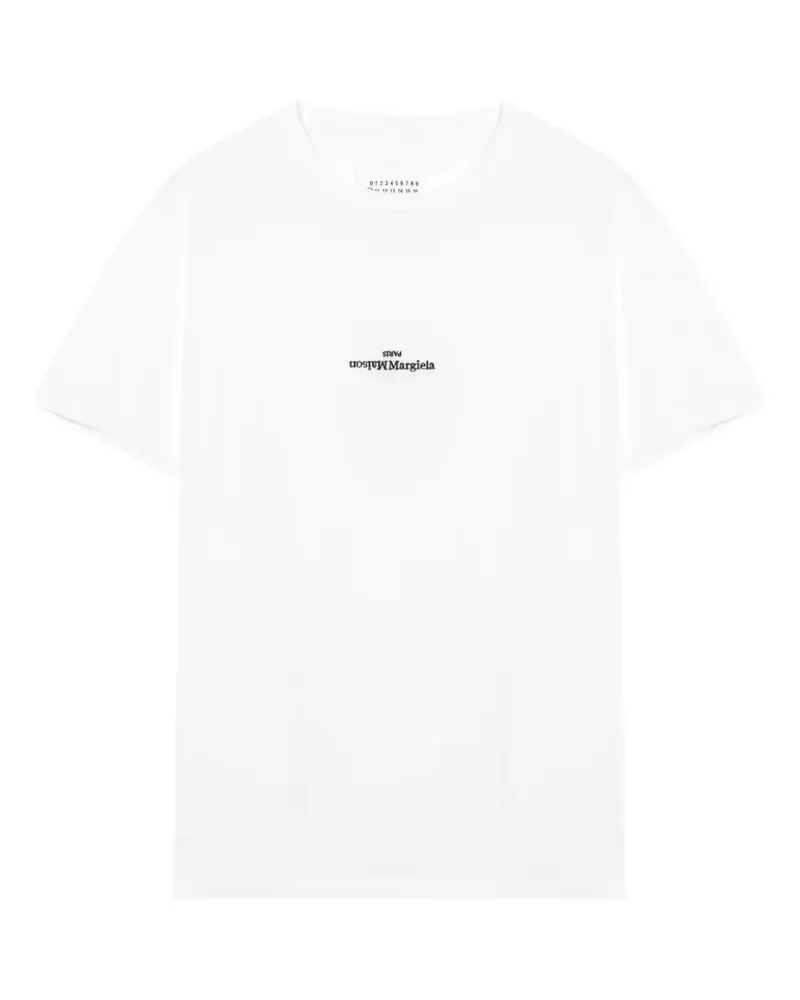 Maison Margiela T-Shirt mit Logo - Weiß Weiß