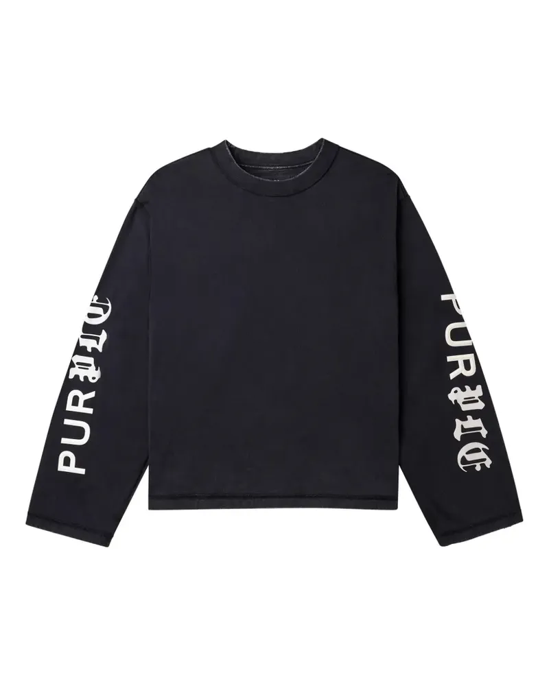 PURPLE BRAND logo-print sweatshirt - Schwarz Schwarz