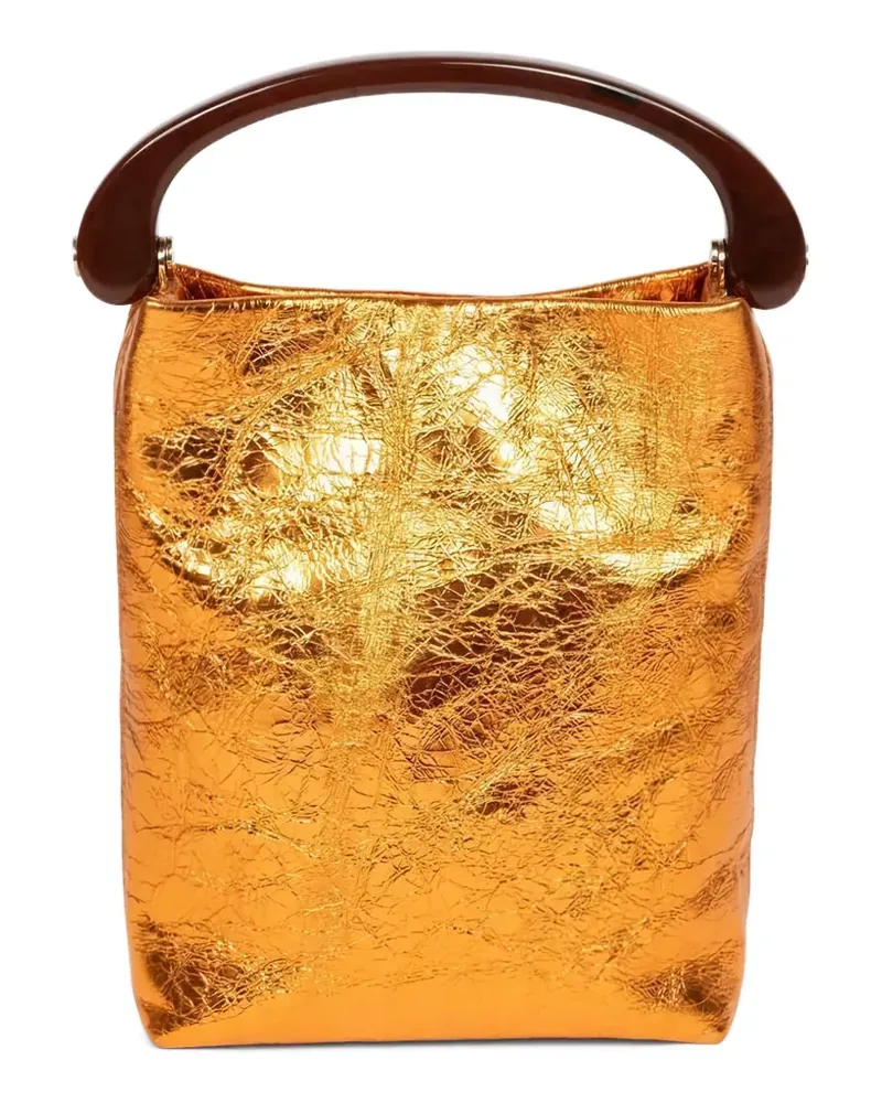 Dries van Noten Micro Handtasche aus Leder - Orange Orange
