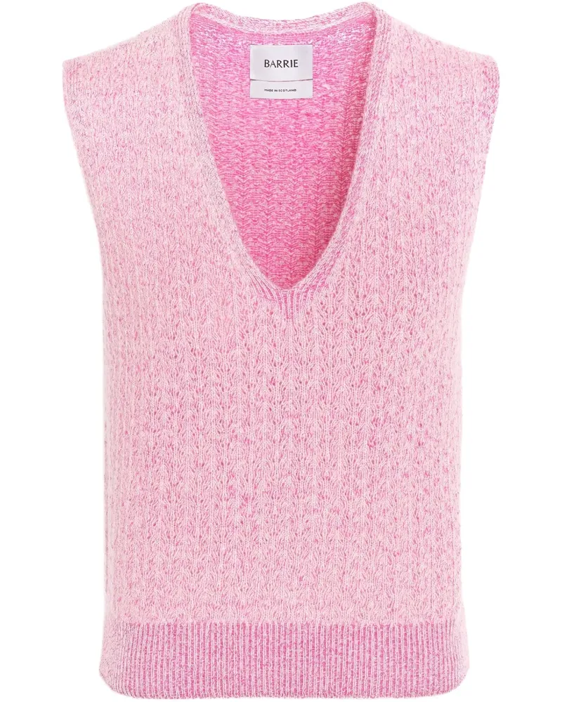 Barrie Kaschmiroberteil mit V-Ausschnitt - Rosa Rosa