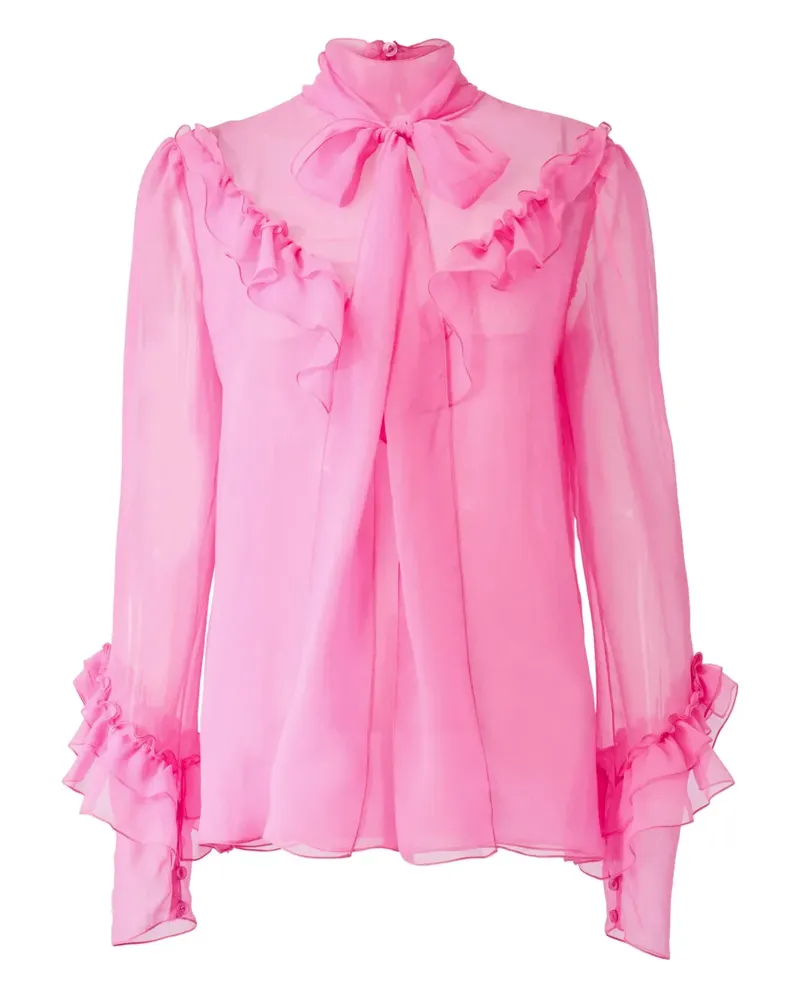 Carolina Herrera New York Bluse aus Chiffon - Rosa Rosa