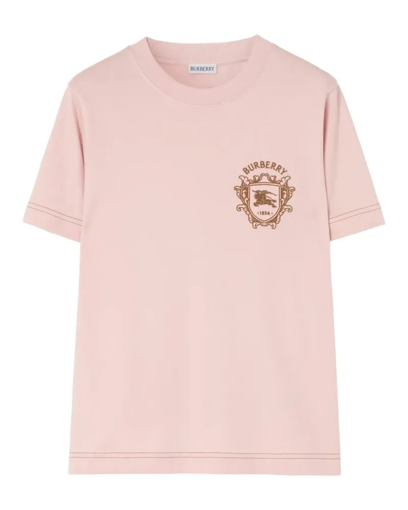 Burberry T-Shirt mit Knight Check - Rosa Rosa
