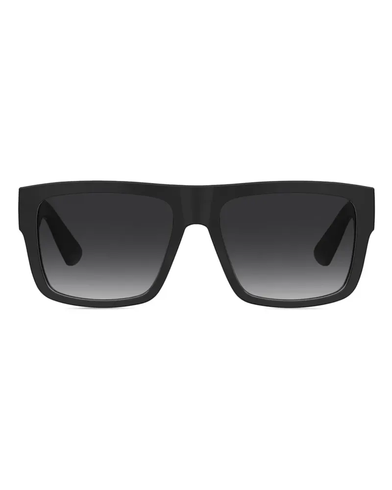 Moschino Sonnenbrille mit eckigem Gestell - Schwarz Schwarz