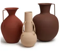 Set aus drei Roman Vasen - Braun