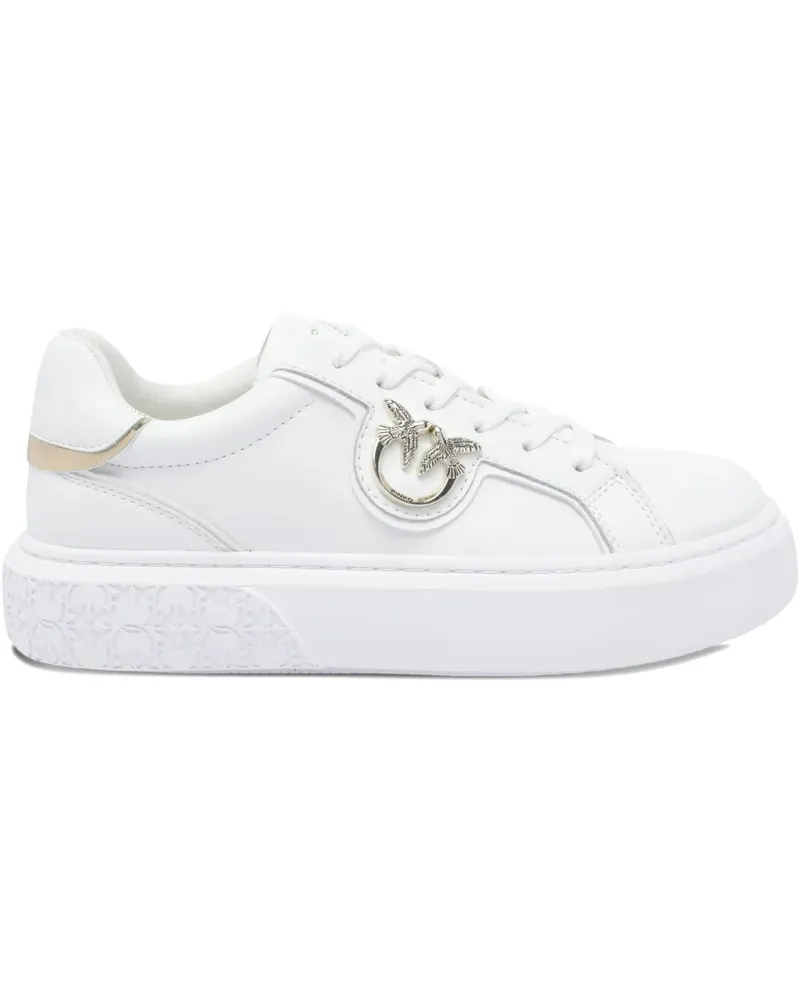 Pinko Flatform-Sneakers mit Logo - Weiß Weiß