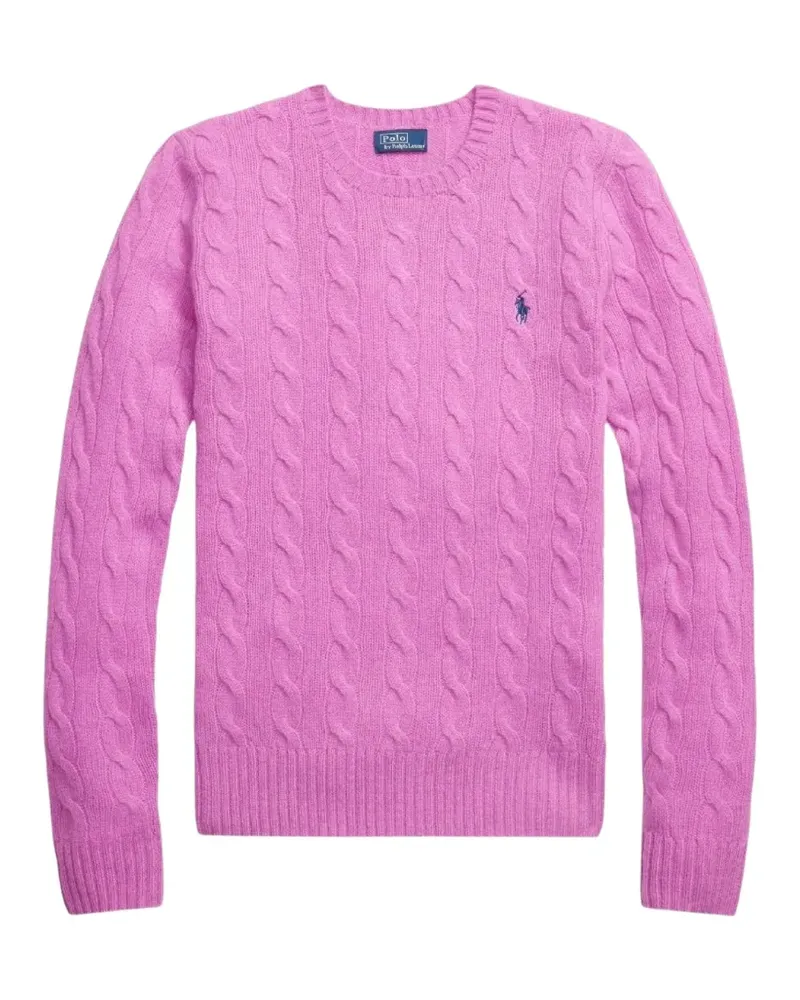 Ralph Lauren Pullover mit Zopfmuster und Logo-Stickerei - Rosa Rosa
