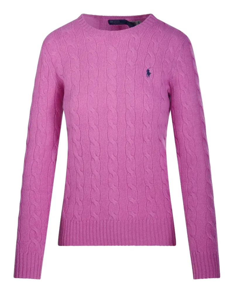 Ralph Lauren Pullover mit Zopfmuster und Logo-Stickerei - Rosa Rosa